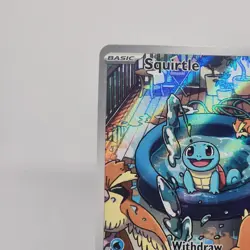 Pokemon Squirtle TCG Stellar Crown Illustration Rare Holo Card 148/142 Sv07 - Image 2