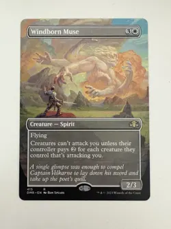 Windborn Muse Borderless MTG Magic the Gathering Card NM Near Mint DMR - Image 1
