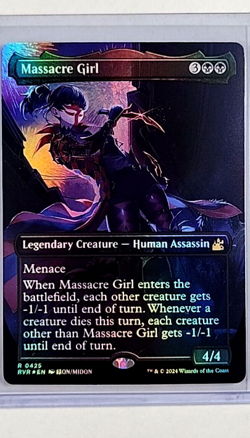 2024 MTG Magic The Gathering RVR Ravnica Remastered Anime Foil 425 Massacre Girl - Image 1