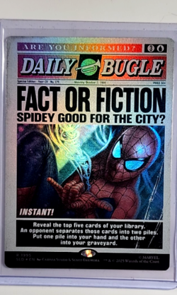 MTG Magic The Gathering Secret Lair Poster Borderless Foil #1995 Fact or Fiction - Image 1