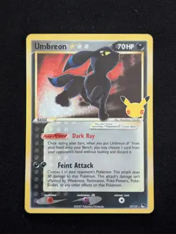 Umbreon Gold Star Celebrations Classic Collection 17/17 Pokemon TCG - Image 2