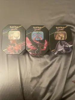 POKEMON TCG CROWN ZENITH ZAPADOS, ARTICUNO, MOLTRES TIN SET - 3 TINS Sealed - Image 1