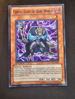 Ceruli, Guru of Dark World - SDGU-EN003 - YuGiOh - First Edition - (LP) - Image 1
