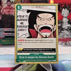 Strive to Surpass me, Roronoa Zoro!!! OP14-036 C The Azure Sea's Seven One Piece - Image 1