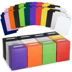 12 Pack TCG Trading Card Carrier Protector Deck Box with 24 Dividers, 12 Colors - Image 1