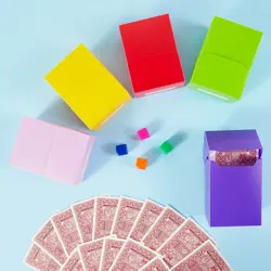 12 Pack TCG Trading Card Carrier Protector Deck Box with 24 Dividers, 12 Colors - Image 3