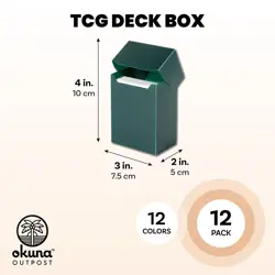 12 Pack TCG Trading Card Carrier Protector Deck Box with 24 Dividers, 12 Colors - Image 4