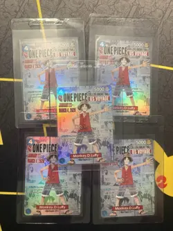🔥🏀One Piece Monkey.D.Luffy US College Basketball Promo Card Lot Of 5 - Image 1