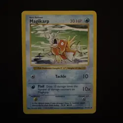 Magikarp 35/102 Shadowless Base Set Pokemon Card WOTC Vintage MP 35/102 - Image 1