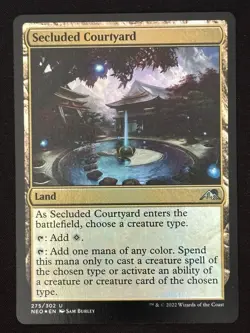 1x MTG Secluded Courtyard (Foil) - Kamigawa: Neon Dynasty (NEO) #275 - Magic - Image 1