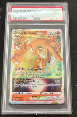 2023 Pokemon SWSH Charizard VSTAR Holo PSA 10 Crown Zenith 019/159 - Image 1