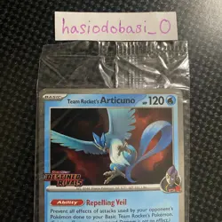 Pokemon Team Rocket’s Articuno Destined Rivals Stamped Best Buy Promo 051/182 NM - Image 2