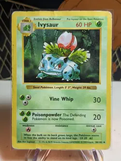 Pokemon TCG - Shadowless Ivysaur Base Set 30/102 - Uncommon 1999 - WOTC - HP - Image 1