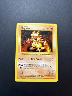 Magmar 036/102 Base Set (Shadowless) Regular Unlimited Pokemon WOTC MP - Image 1