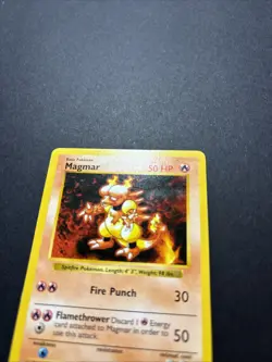 Magmar 036/102 Base Set (Shadowless) Regular Unlimited Pokemon WOTC MP - Image 2