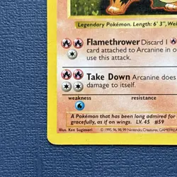 Pokemon Vintage WoTC Arcanine 23/102 Base Set Shadowless LIGHT PLAY - Image 5
