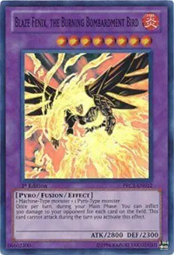 Blaze Fenix, the Burning Bombardment Bird-Super Rare - 1st Edition - PRC1-EN0... - Image 1