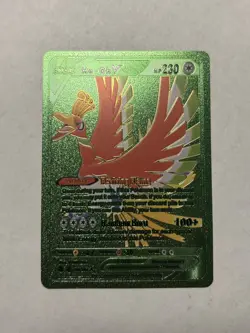 Ho-oh V Green Foil Card Fan Art Display Card NM/M 230HP - Image 1