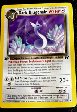 Dark Dragonair 1st Edition 33/82 Vintage Pokemon Card Team Rocket 2000 WOTC - Image 3