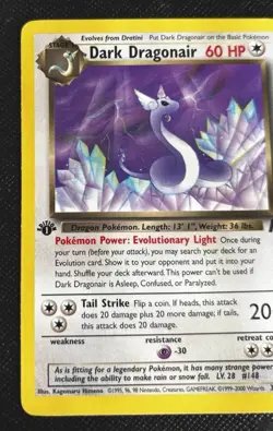Dark Dragonair 1st Edition 33/82 Vintage Pokemon Card Team Rocket 2000 WOTC - Image 4