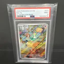 Pokemon TCG Ralts Scarlet & Violet Base Set Holo Illustration Card 211/198 PSA 9 - Image 3