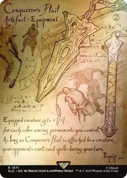 MTG English Conqueror's Flail (Rainbow Foil) NM Foil Secret Lair - Image 1