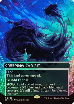 FOIL Creeping Tar Pit (0009) (Borderless) R Edge of Eternities: Stellar Sights 9 - Image 1