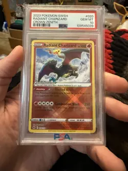 Radiant Charizard Pokemon Sword & Shield Crown Zenith PSA 10 Gem Mint - Image 1