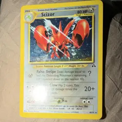 Pokemon TCG Scizor Neo Discovery 10/75 Holo Rare Stage 1 2001 English - Image 1
