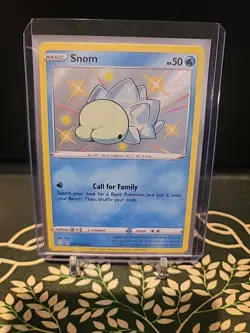 Pokemon TCG Sword & Shield - Shining Fates SNOM SV033/SV122 Shiny Rare Holo - Image 1