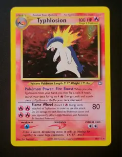 Pokemon TCG NEO Genesis Typhlosion Holo Rare 18/112 MP 2000 Vintage Unlimited - Image 1