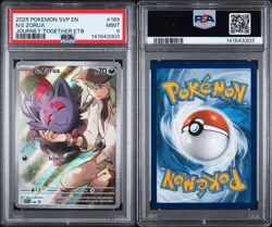 2025 POKEMON SVP EN-SV BLACK STAR PROMO #189 N's ZORUA JOURNEY TOGETHER ETB PSA - Image 3