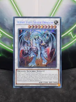 Yugioh Azure-Eyes Silver Dragon LCKC-EN066 Secret Rare 1st Edition NM - Image 1