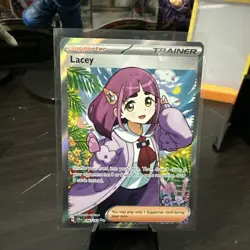 Pokemon Card TCG - Lacey 166/142 Ultra Rare Full Art Trainer Stellar Crown NM - Image 1