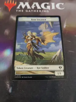 Mtg. Treasure / Kor Soldier Double-Sided Token. Foil. Commander Masters. Nm - Image 2
