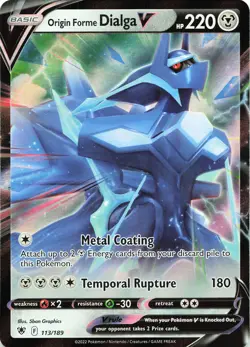 POKEMON Origin Forme Dialga V #113/189 SWSH10: Astral Radiance NM - Image 1