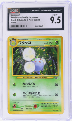 2000 Pokemon Neo 1: Gold, Silver, To A New World Jumpluff Japanese Holo CGC 9.5 - Image 1