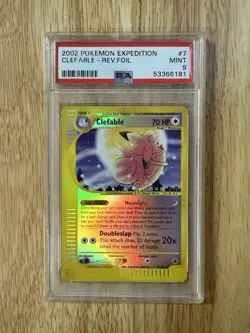 Clefable 007/165 Expedition Base Set Reverse Holo PSA 9 2002 Vintage Pokemon - Image 1