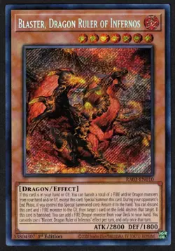 Yugioh Blaster, Dragon Ruler of Infernos RA03-EN010 Secret Rare 1st - NM - Image 1