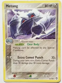 Metang 35/108 HP - 2007 EX Power Keepers Pokemon Card - Tomokazu Komiya Art - Image 1