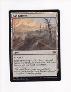 MAGIC THE GATHERING MTG COMMANDER: DUSKMOURN ASH BARRENS (#2) - Image 1