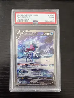 Suicune V Crown Zenith Pokemon Sword And Shield Crown Zenith GG38/GG70 PSA 9 - Image 1