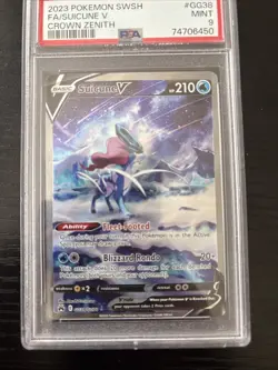 Suicune V Crown Zenith Pokemon Sword And Shield Crown Zenith GG38/GG70 PSA 9 - Image 3