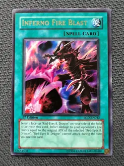 Yugioh Inferno Fire Blast 1st Edition Ultra Rare SOD-EN042 LP - Image 1
