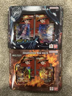 One Piece TCG Illustration Box Vol 5 and Vol 6 Lot - Factory Sealed - Image 1