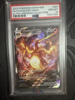 2022 Pokemon Charizard VMax PSA 10 Gem Mint SWSH261 Ultra Premium Collection - Image 1