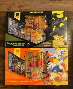 Sealed Pokemon GX Premium Collection Boxes Reshiram Charizard Pikachu Zekrom - Image 1