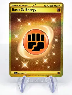 Pokemon Basic Fighting Energy Scarlet & Violet Holo Hyper Rare 258/198 - Image 1