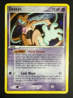 Pokemon TCG Deoxys 16/107 EX Deoxys Holo Rare 2005 Vintage LP - Image 1