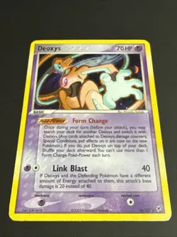 Pokemon TCG Deoxys 16/107 EX Deoxys Holo Rare 2005 Vintage LP - Image 2